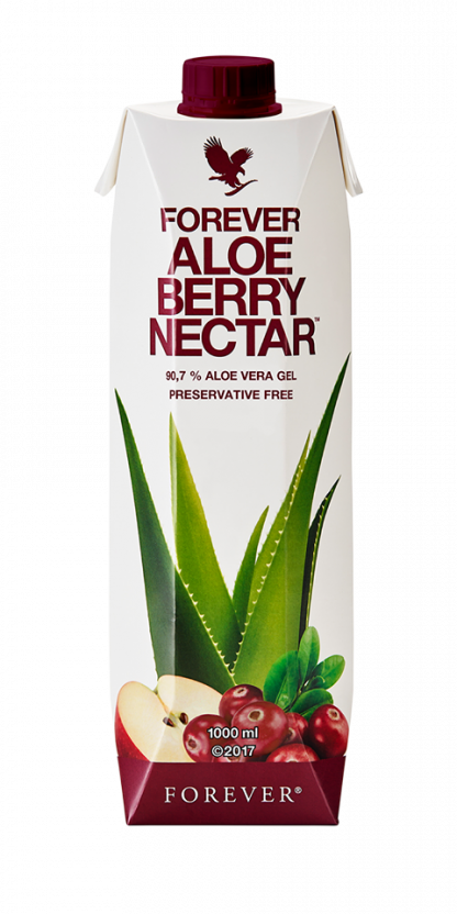 Aloe vera-dryck med vitamin C och smak av tranbär och äpple